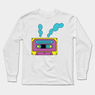 Retro Graffiti Cassette Tape Long Sleeve T-Shirt